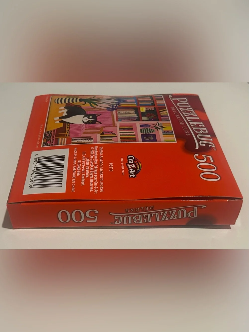 New “Library Cat” Puzzle with Cat 500 Pieces Puzzlebug DeLuxe 20” x 12”
